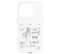 Pinball Machine Patent Blueprint Vintage Retro Drawing Case for iPhone 15 Pro