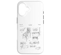 Pinball Machine Patent Blueprint Vintage Retro Drawing Case for iPhone 16