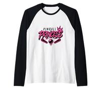 Pinball Princess Machines Funny Arcade Game Lover Games Raglan Baseball Tee