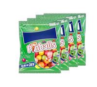 Pinballs 140g X Pack Of 4 - Get Into The Soft Fruit Flavour Chew. The Full On Chew! - No Artificial Colours - Size: 140g