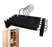 Pinch Clip Hangers - Skirt Hangers with Clips | 5x Adjustable Clip Clothes Pants Hanger, Pants and Skirt Hangers with a 360-Degree Rotatable Hook, Strong Traceless Frosted Pants Hanger Clip Type