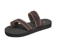 Pinch Toe Flat Flip Flops for Women Memory oam Open Toe Breathable Sandals Non Slip Summer Fashion Casual Slippers Outdoor Beach Suitable for Vacation Sightseeing Business (Coffee, 5.5)