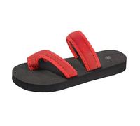 Pinch Toe Flat Flip Flops for Women Memory oam Open Toe Breathable Sandals Non Slip Summer Fashion Casual Slippers Outdoor Beach Suitable for Vacation Sightseeing Business (Red, 5.5)