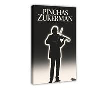 Pinchas Zukerman Illuminated Violin Virtuoso Canvas Poster Bedroom Decor Sports Landscape Office Room Decor Gift 16x24inch(40x60cm) Frame-style-1