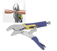 Pincn Off Tube Vise Grip Plier Pinch Off Locking Tool Locking Pliers Long Nose Mole Grips Pliers Straight Jaw Locking Pliers Tool for Copper Hoses for Increased Gripping Power
