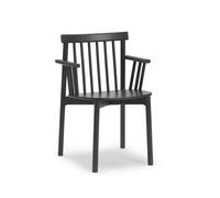 Pind Dining Chair with Armrest Black Stained Ash Wood