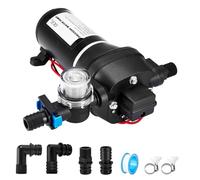 Pindex DC 12V High Pressure Diaphragm Water Pump for Campervan Motorhome, Self Priming Boat Water Pressure Diaphragm Pump for Boat Caravan Garden Camp Flushing, 40 PSI 2.8 Bar 20.8 L/min