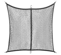 Pindex Double Layer Highly Elastic Cargo Net for Pickup Truck Bed,Cargo Luggage Netting with 6 Hooks 4'x4'stretch to 7'x7'or for Truck Van Trailer Boat Camper