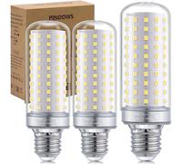 PINDOWS 20W E27 LED Bulbs Cool White 6000K,LED Light Bulbs LED Corn Bulbs 200W Incandescent Bulbs Equivalent,High Bright 2200LM Can Replace 150W~200W Incandescent Light,CRI 85, Non-Dimmable,3-Pack