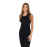 PINDYDOLL Women's 2pack Rib Vests, Layla Black & White, 8