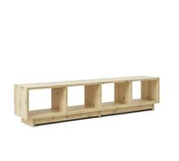 Pine Bookcase Low Pine Wood