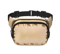 Pine Border Unisex Adjustable Waist Square Double Layer Waist Pack for Outdoor Activities Travelling Running Hiking