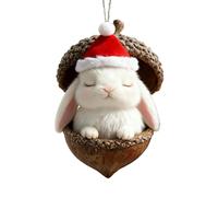 Pine Cone Animal Figurine Ornaments - Adorable 2D Acrylic Holiday Decorations | Lightweight Festive Design for Christmas, Parties, Thanksgiving, Vacation, Home, Tree, Table, Seasonal Celebrations
