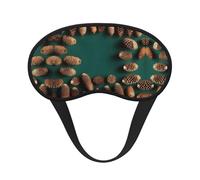 Pine Cone Border Black Border Satin Sleep Mask for Light Blocking Comfort