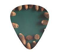 Pine Cone Border Guitar Plectrums Classical Triangle Bass Acoustic And Electric Guitar Plectrums For Guitarists 12 Pieces