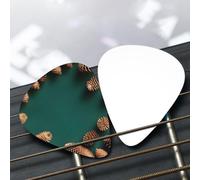 Pine Cone Border Patterned guitar pick set - (thin/medium/thick), widely compatible with all kinds of stringed instruments,