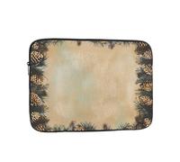 Pine Cone Border Print Laptop Sleeve 10 inch, Ultra-Thin Computer Bag Notebook Computer Tablet Laptop Bag for Office Daily Commute