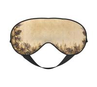 Pine Cone Border Print Satin Sleep Mask & Eye Mask | Deep Dream Sleep Masks for Women & Men | Soft Sleeping Eye Mask to Nourish Skin
