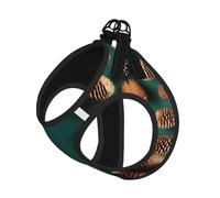 Pine Cone Border Print Soft Pet Harness and Leash Set, Adjustable Mesh Puppy Vest Harness for Small Small Large Dogs and Cats