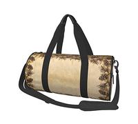 Pine Cone Border Print Travel Duffel Bag, Foldable Gym Bag Overnight Weekend Bags for Women, Large Holdall Bag Cabin Bag for Sports and Travel