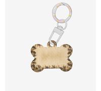 Pine Cone Border Printing Cute Acrylic Dogs Tag Double Side Bone Shap Id Tags with Keychain for Pet Crafts Decorations