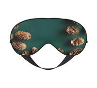 Pine Cone Border Prints Double-Sided Eye Mask Adjustable Design Light-Blocking and Breathable Suitable for Rest and Travel.