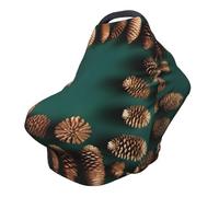 Pine Cone Border Versatile full-print Stroller Chair Cover/Nursing Cover, specially designed for your baby