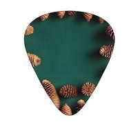 Pine Cone Borderguitar Plectrum 12 Piece Set, 3 Thicknesses With Case For Bass Guitar, &Electric Guitar And More.