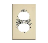 Pine Cone Light Switch Cover Plate, Natural Brown Rustic Decor for Autumn Home Accents, Thermoplastic Wall Plates, Standard Size Single Duplex Outlet
