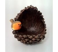 Pine cone & Robin Hanging Bird Feeder, gorgeously detailed