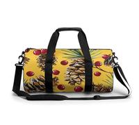 Pine Cones And Cranberries Gym Bag for Men Women Water Resistant Duffle Bag Travel Lightweight Bag for Travel Sports, white, 17.7in/9in/9in, White, 17.7in/9in/9in
