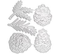 Pine Cones Die Cut for Card Making, Christmas Metal Cutting Dies Congratulations Die Cuts Happy Birthday Embossing Stencils Template for DIY Scrap-Booking Decor Wedding Birthday Blessing Card
