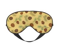 Pine Cones Pattern Eye Mask Sleep Mask Cover for Sleeping with Adjustable Strap Blackout Eye Blinder Pads for Travel