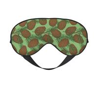 Pine Cones Pattern Eye Mask Sleep Mask Cover for Sleeping with Adjustable Strap Blackout Eye Blinder Pads for Travel
