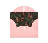pine cones Pink Patterns greeting card 6x4 inches with envelope, covering birthdays, weddings and other occasions