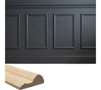 Pine Decorative Panel Softwood Moulding Dado Rail - 1mX50mmX17mm Solid Pine Wood Trim | Paintable & Stainable Interior Wall Panelling Rail for DIY, Wainscoting & Feature Walls - Pack of 3