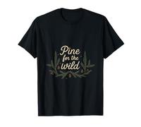 Pine for the Wild Cottagecore Forest Heartbeat Print T-Shirt