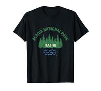 Pine Forest Acadia National Park Maine Vintage Outdoors T-Shirt