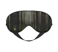Pine Forest Print Silk Sleeping Mask with Adjustable Strap-Silk Eye Mask Soft Eye Cover,for Blocking Out Lights Sweet Sleep Travel Relax, Nap, Meditation