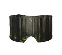 Pine Forest Print Sleep Eye Mask with Earmuffs - Block Out Light Contoured Night Blindfold Eye Sleeping Mask with Ear Cover for Men Women Side Sleeper Night Gift