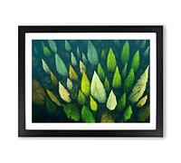 Pine Forest Tree Tops Framed Print | A2 Black Framed Wall Art | Ready to Hang | Modern Floral Picture | Living Room Bedroom Lounge Office