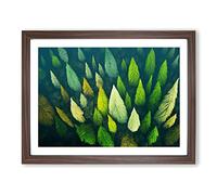 Pine Forest Tree Tops Framed Print | A3 Walnut Framed Wall Art | Ready to Hang | Modern Floral Picture | Living Room Bedroom Lounge Office