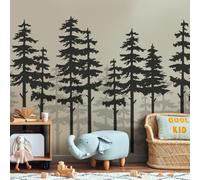 Pine Forest Wall Mural Stencil Set, Large Woodland Pine Trees Silhouettes, Nursery Kids Room Decor, Outdoorsy Theme for Any Room/Wall Space