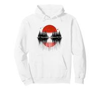 Pine Fox Lake Sunset Reflection Art Pullover Hoodie