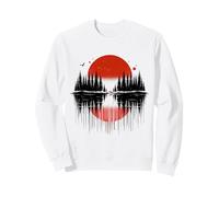 Pine Fox Lake Sunset Reflection Art Sweatshirt