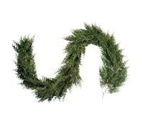 Pine Garland 198 cm Realistic Artificial Real Touch Centrepiece | Green Christmas Garland for Indoor and Outdoor Window Kitchen Office Patio Garden Party