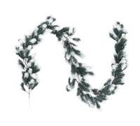 Pine Garland- 6.5Ft Artificial Greenery Vine for Winter Charm, Realistic Holiday Accent with Table Runner or Mantel Decoration, Christmas Centerpiece for Home New Year Party