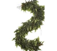 Pine Garland - PVC Multi Length 1.5 m 1.8 m 2.7 m | Artificial Christmas Garland with Realistic Cedar Look, Fireplace Decoration, Door Frame Decoration, Holiday Greenery | Party