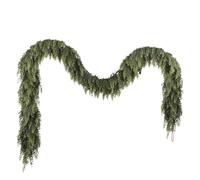 Pine Garland with Realistic Appearance | The Artificial Hanger | The Pine Garland with Real Texture and Artificial Cedar Foliage - For Decorating Porch Fireplace Mantel Stairs Farm Party And