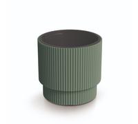 (Pine Green, 40cm - 38L) Plant Pots Flower Planter 7 Colours 2 sizes Tall Wavy Plastic Pot Boho Elegant